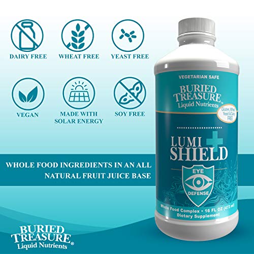 Buried Treasure Lumishield Plus- Areds 2 Comprehensive Eye Vitamin With Lutein Meso-Zeaxanthin And Zeaxanthin. Eye Health Support In Liquid Supplement, Peppermint Flavor. 16 Oz. #TOP5