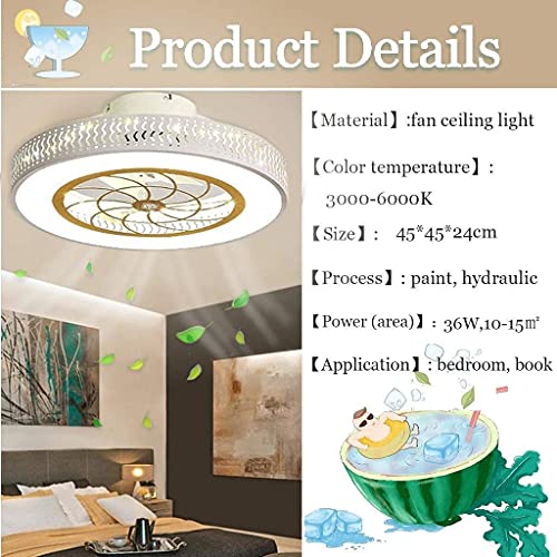 Plafonnier pour ventilateur invisible avec télécommande pour salon - 3