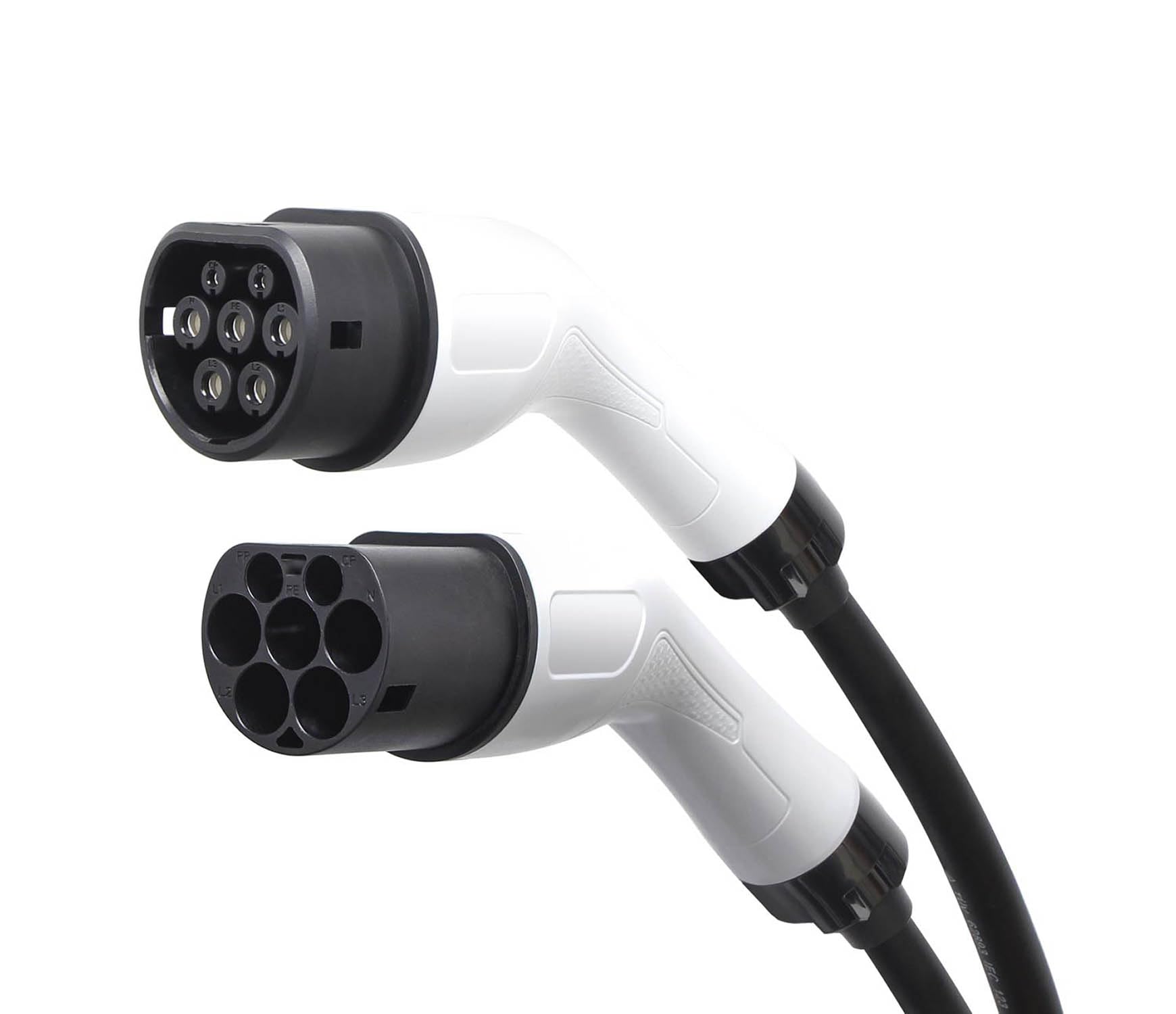 Energenie EV-Ladekabel 11 kW 16 A 3-phasig, 4 m | Mennekes Typ 2 Stecker auf Kupplung | IP67 Spritzwassergeschützt