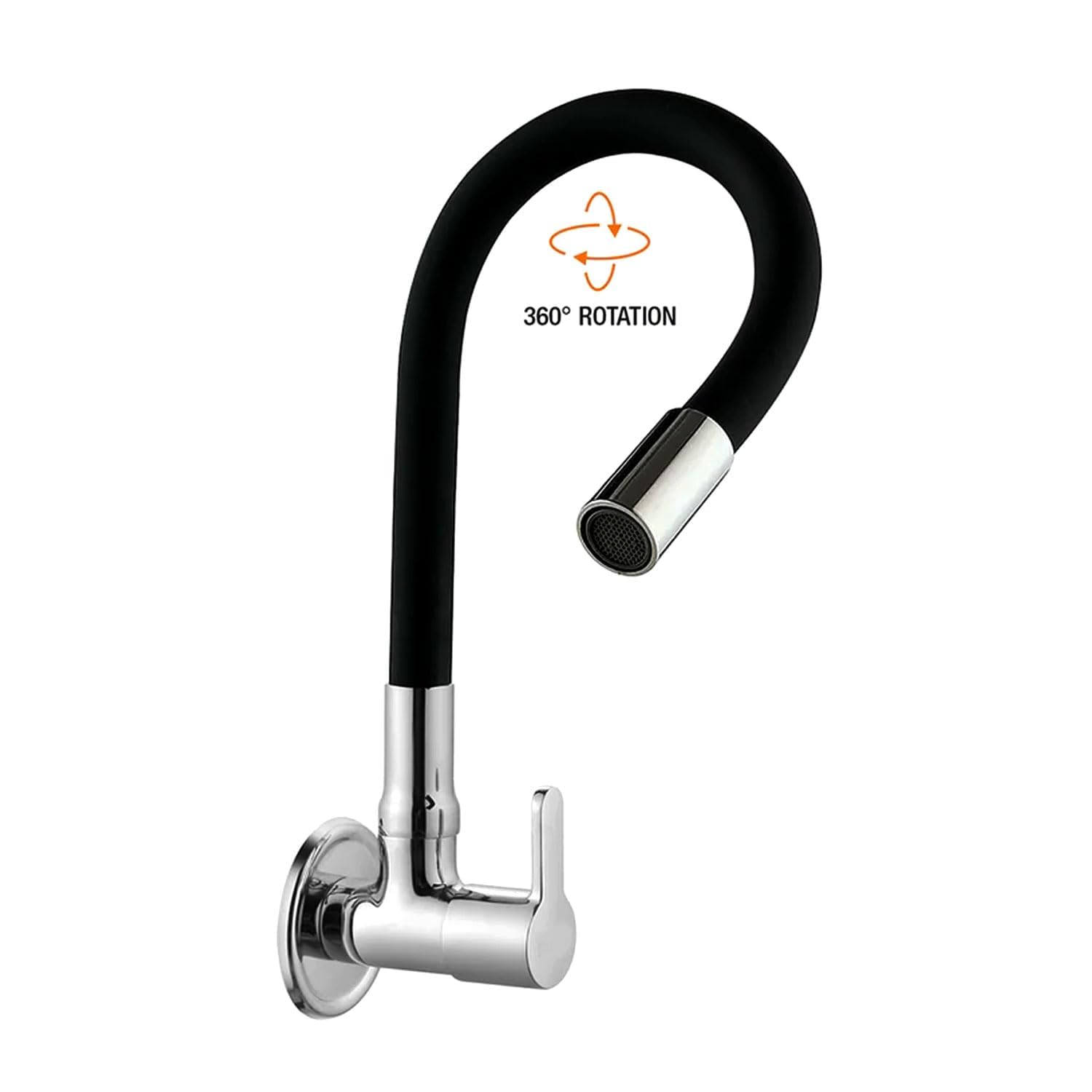 HYDERON Swivel Pipe Faucet – Durable and Stylish Black Tap for Kitchen, Bathroom, and Utility Areas (Swivel Pipe_Faucet Black) 4