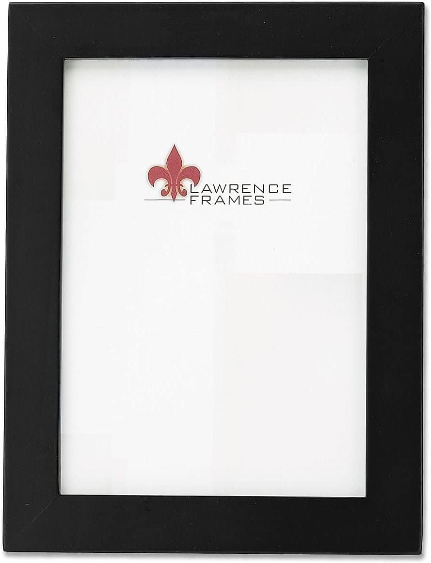 Lawrence Frames Black Wood Picture Frame, 5x7