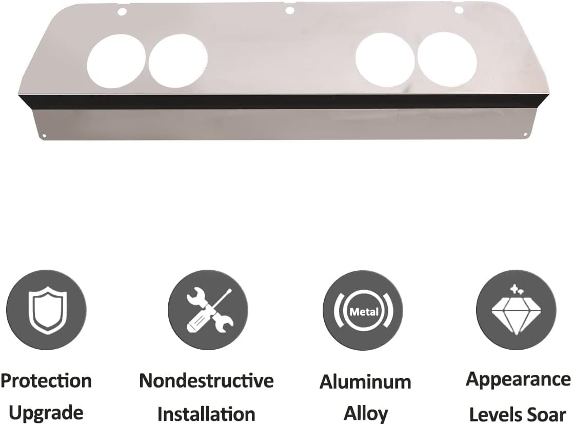 Stainless Engine Bay Side Panel Cover for Chevrolet Corvette C6 2005-2013 Hood Engine Trim,Battery Baffle, Fuse Box,Guide Channel Cover,Alternator Cover Interior Accessories (Tail Pipe Trim)