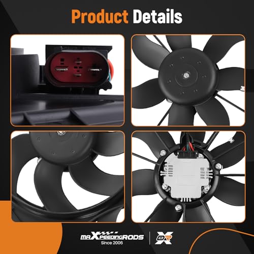 Image of maXpeedingrods Engine Cooling Radiator Fan for Volkswagen Jetta GL GLS 2.5 SE SEL for Golf Base /Highline /Trendline 1.9L 2.5L 2005-2010 1K0121207BB9B9