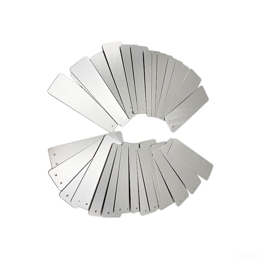 Etichette Per Piante In Alluminio, 100 Pezzi, Doppie, Impermeabili E Scrivibili, Con Filo Metallico, 82x25 Mm - 2