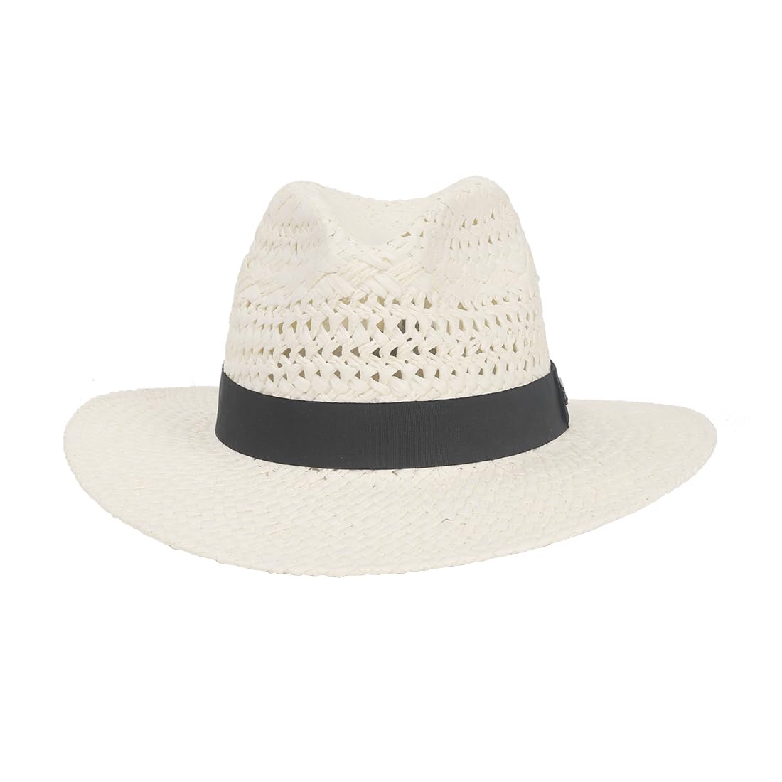Sombrero de paja Fedora Panamá para mujeres y hombres, sombreros de verano para el sol, ala ancha, protección UV, ligero