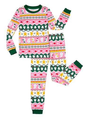 Image of PATPAT Toddler & Kids Pajama Sets with Bamboo Viscose, Snug Fit Pjs for Girls, All-Season Comfort Sleepwear, Ages 2-12 Years
