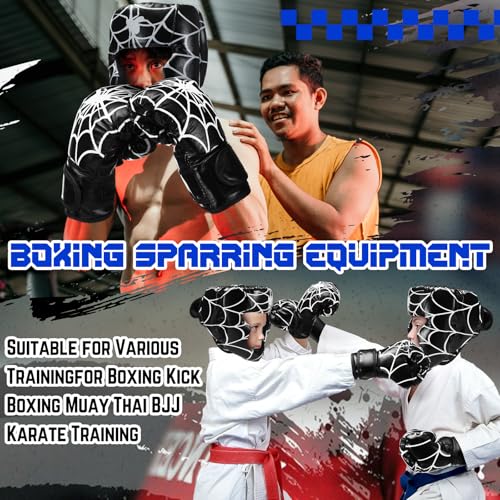 Image of Arrowbash Boxing Headgear and Gloves Set for Kids 6oz Boxing Gloves and Wrestling Headgear Sparring Equipment for Boxing Kickboxing Muay Thai BJJ Karate Training