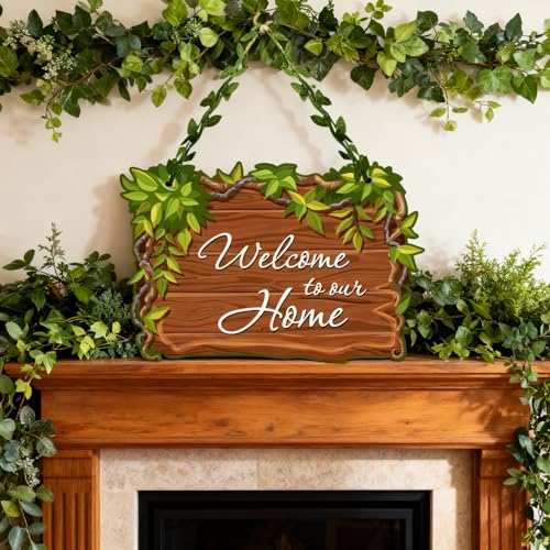 Image of Day Dream Wooden Wall Decor Items | Welcom To Our Home Decor Items for Living Room | Wall Hangings Decoration for Living Room | Door Hanging| Home decorative items