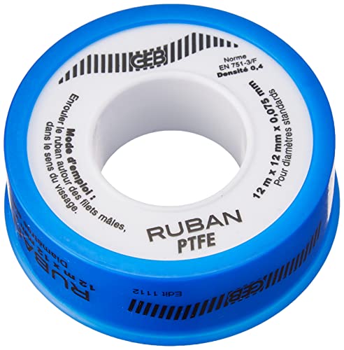 Ruban teflon 12mm GEB pour bloquer les fuites d'eau sur vos raccords