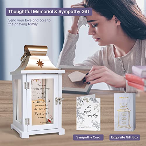 Memorial Lantern -Thoughtful Bereavement Gifts - Sympathy Gifts For Loss Of Loved One, Memorial Gifts, Remembrance Gifts For Loss Of Mother Father Funeral Gifts There're Some Who Bring A Light #TOP1