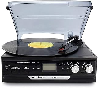 Record player, Gramophone, Turntable Record Player Bluetooth/FM Player Vintage Record Player Classic Black Vintage
