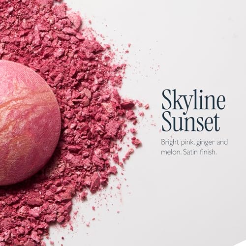 Image of LAURA GELLER NEW YORK Baked Blush-n-Brighten for Mature Skin - 00 Skyline Sunset - Powder Blush Won't Settle into Fine Lines - Buildable Natural Finish - Longlasting Formula - Made in Italy​