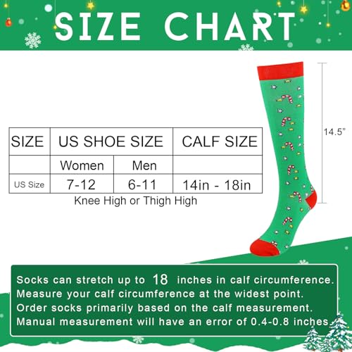 Image of Junely Compression Socks for Women Knee High Festival for Running Athletic Nurses Pregnant Women Work Support Travel Flight