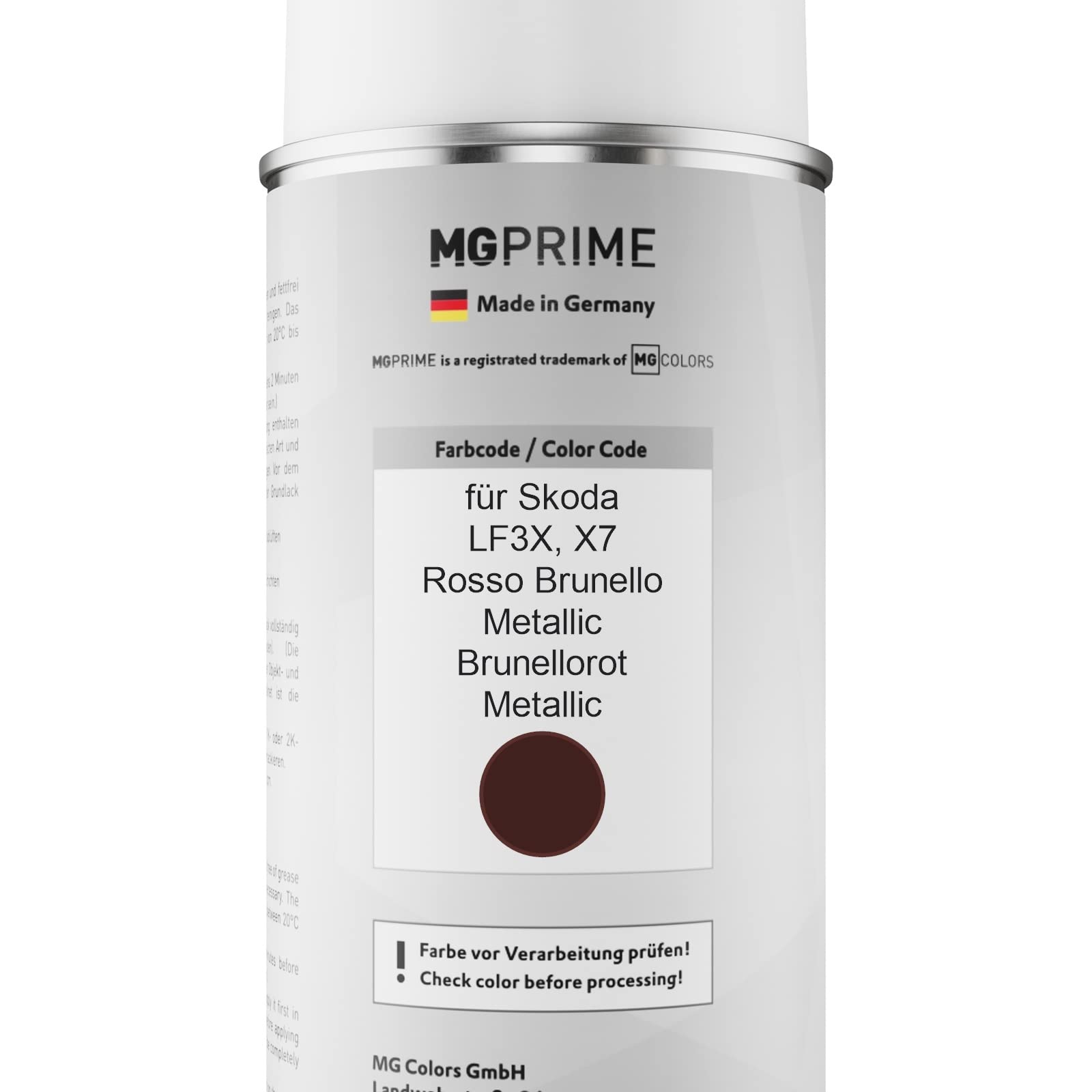 Peinture Voiture Bombes Aérosols Pour Skoda LF3X X7 Rosso