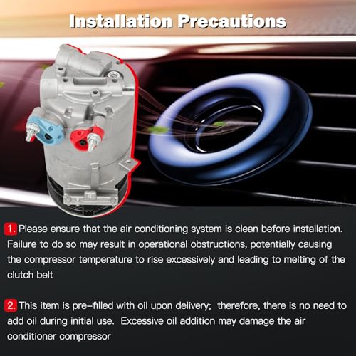 Image of cciyu Air Conditioning Compressor for Land Rover LR2 Range Rover Evoque