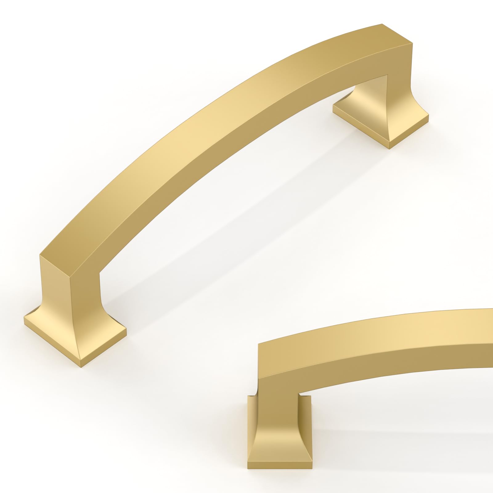 Talentedeco 10 Pack Brushed Gold Cabinet Pulls 3.75 Inch(96mm) Kitchen Cabinet Handles Solid Heavy Duty Drawer Pulls