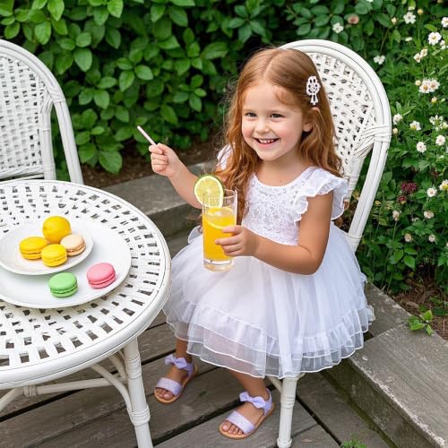 Image of Kiderence Toddler Flower Girl Sandals Open Toe Dress Shoes Wedding Party