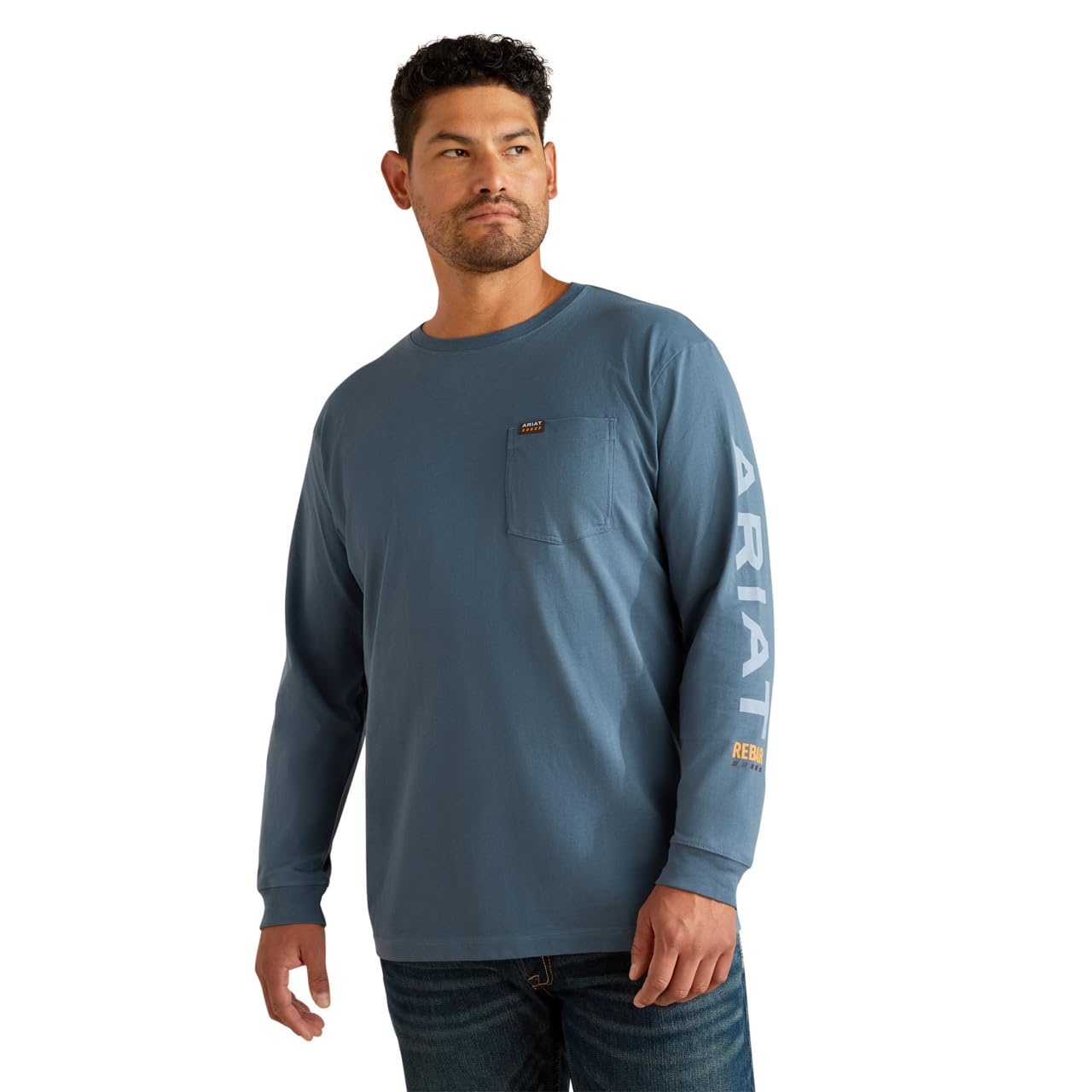 Ariat Mens Rebar Cotton Strong Standard Logo Pocket T-Shirt