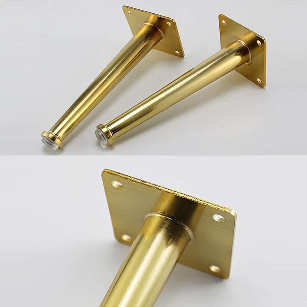 Furniture Legs Sofa Legs 4 Pack Metal Sofa Legs,Gold Bright Furniture Legs,Modern Couch Legs,Coffee Table Legs,Cabinet Feet Support Furniture Feet,Replacement Legs,Floor Protectors and Screw