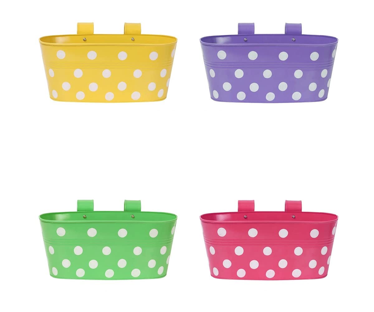 easyroot Dotted Hanging Metal Pot Holders Planters Gamla for Home Balcony Garden Corrosion Resistant with Detachable Double Hooks Set of 4 pcs. (B09BNQJ92D) Amazon Price History, Amazon Price Tracker