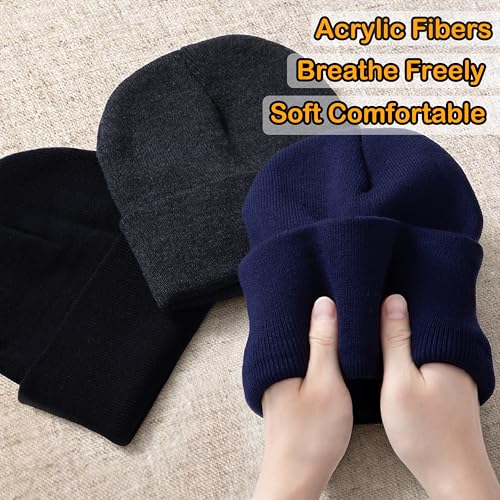 Beanies Hats for Men Women Winter Hat 4-Pack / 3-Pack - Image 4