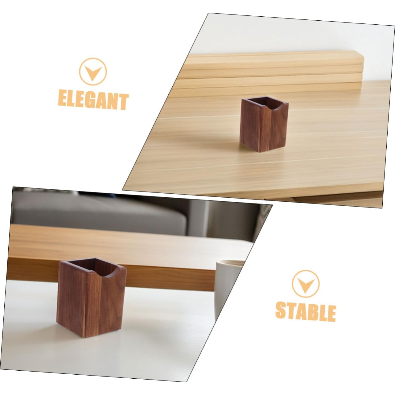 OSALADI 2pezzi Portapenne in Legno da Scrivania Organizer da Tavolo in Legno Contenitore Portaoggetti Portapenne da Ufficio Espositore per Penne