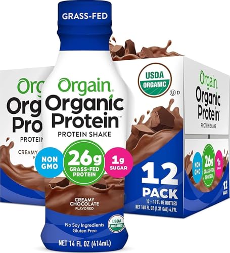 Image of Orgain Organic 26g High Protein Whey Shake, Chocolate, 14 oz, 12pk