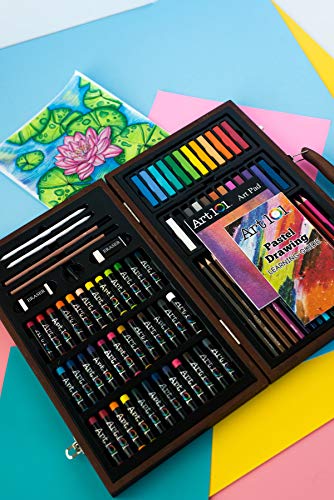 111 pc Drawing, Sketching & Doodling Kit in Wood Case