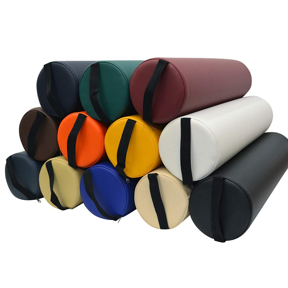 3-teiliges Massage-Set | Premium Knierolle, Halbroille & Nackenkissen | Komfortable Lagerungsrollen für Massageliege & Therapie | Wasserabweisend & Pflegeleicht (Schwarz)