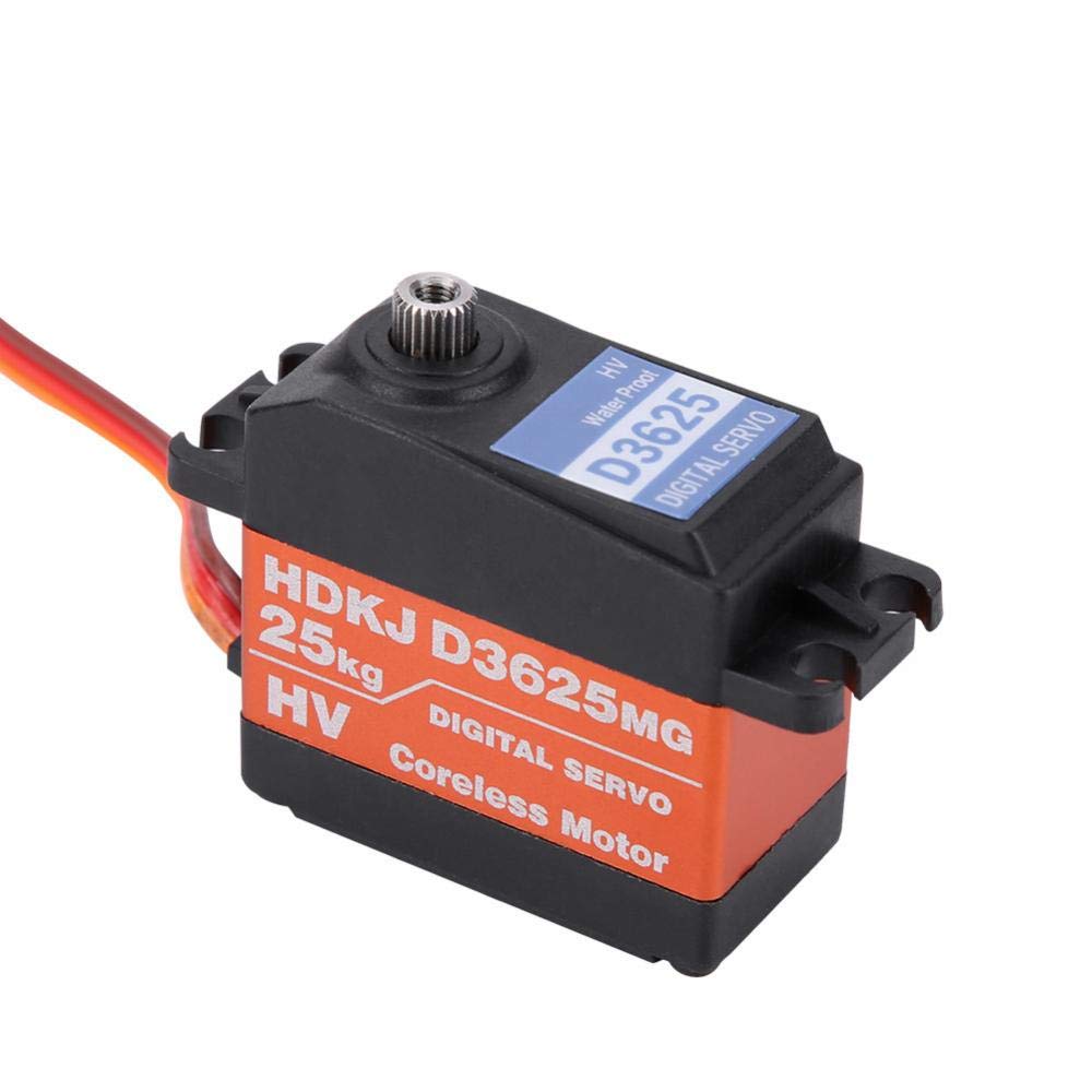 Servo Ingranaggi RC, 1/10 1/8 Servomotore Digitale Impermeabile Ingranaggio Metallico Coppia Elevata 25KG per RC Camion Auto da Corsa Fuoristrada