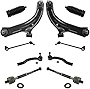 10 Piece Steering & Suspension Kit Control Arms Tie Rods Sway Bar End Links