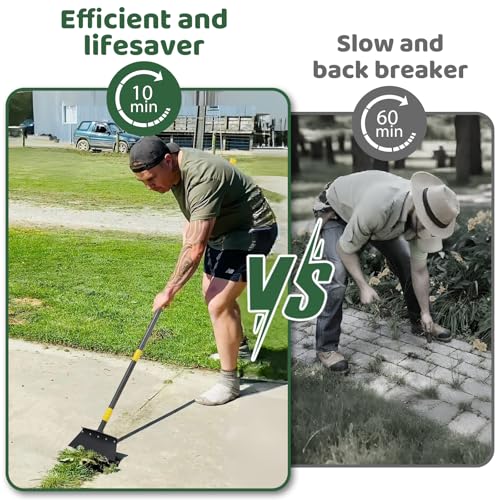 Ice Scraper, Snow Shovel, 2 Spades, 60" Detachable Garden Flat Shovel Scraper, Multifunctional Garden Cleaning Shovels,Heavy Duty Floor Scrapers for Weeding, Edging, Driveway Snow Ice Removal by Lilyvane - Image 5