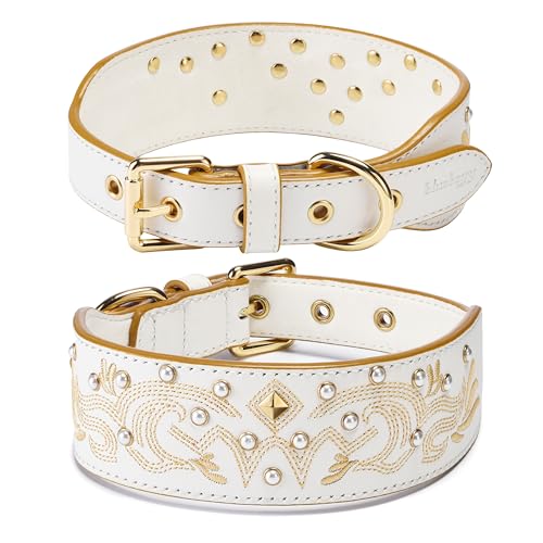 Blueberry Pet Western Pearl Leather Collar