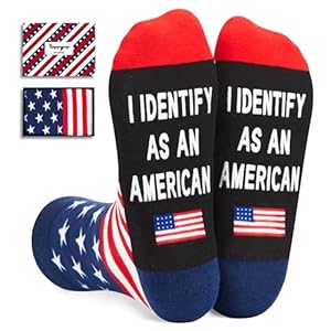 HAPPYPOP Patriots Gifts For Men Women – Patriots Gifts American Flag Gifts, USA Gifts Republican Gifts, America Flag Socks USA Socks, Patriots Patriotic Socks