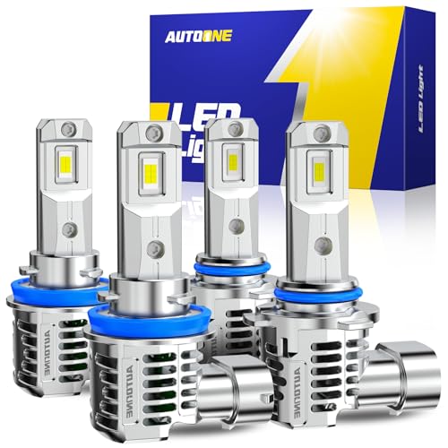 Image of AUTOONE 2026 Upgraded 9005 HB3 H11 H8 H9 Headlight Fog Bulbs, 1400% Bright 140000 Lumens