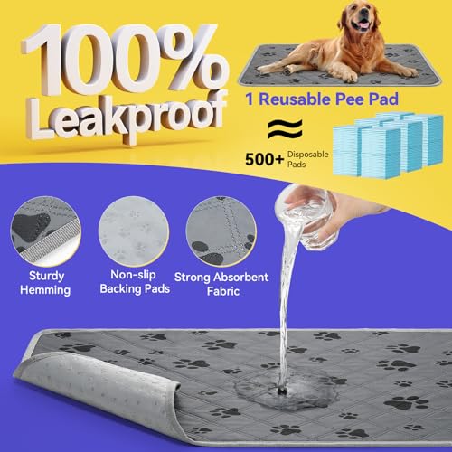 Dog Grass Pad with Tray Large, 35" x 24" Stainless Steel Dog Litter Box with 2 Premium Grass Pads & Reusable Pee Pad - Durable, Rust-Proof, Easy Clean Dog Toilet for Large Dogs Indoor Outdoor Use - Image 6