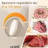 YASHE Affettatrice Elettrica Da Casa Pieghevole, 180W Con Lama Seghettata Da 17 Cm, Spessore Regolabile 0–15 Mm, Facile Da Pulire E Design Sicuro Per Carne, Formaggio, Pane, Verdure