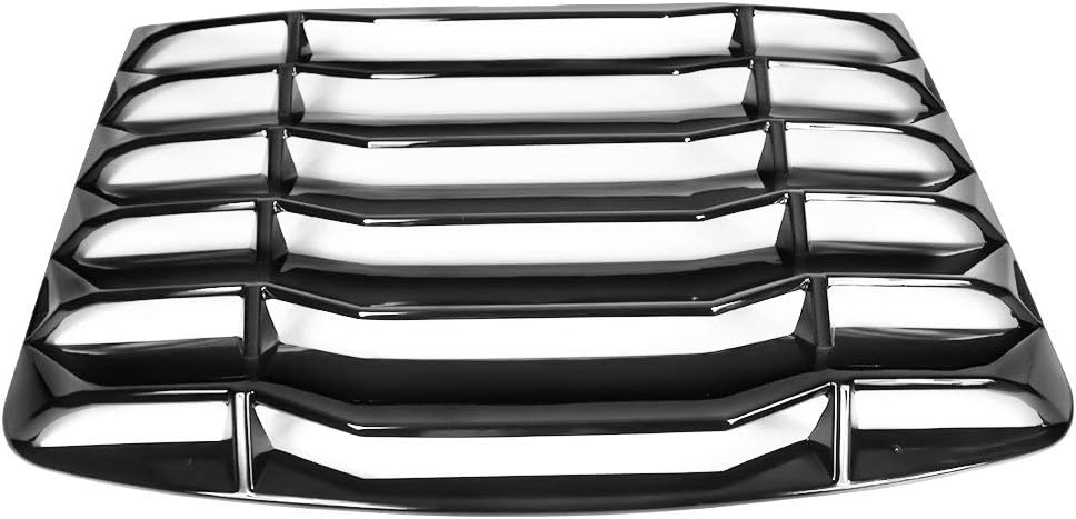 IKON MOTORSPORTS, Rear Window Louver Compatible with 2003-2008 Nissan 350Z Coupe, IKON Style Gloss Black ABS Plastic Sun Shade Cover Vent Windshield, 2004 2005 2006 2007