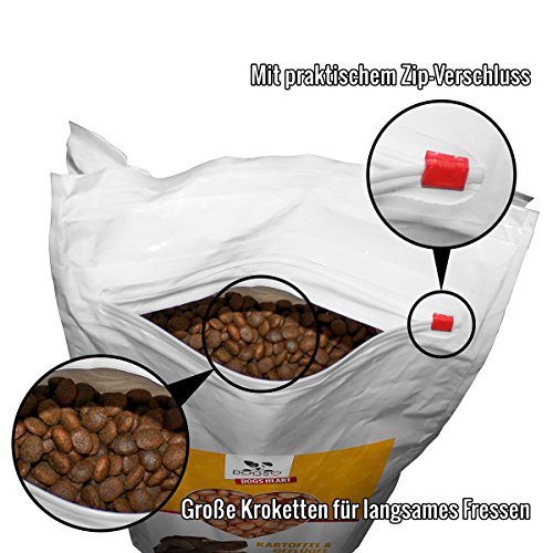 DOGS-HEART Geflügel & Kartoffel 15 kg Getreidefreies Hundefutter mit hohem Fleischanteil, Glutenfrei - ohne Zusatz von Zucker, Mais oder Weizen