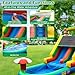 HXDOGSP Inflatable Water Slide Commercial Grade: 21FT(L) Water Bounce House for Adults & Teenagers - Big Pool, Premium PVC, Tropical Style, Wet & Dry, 950W Blower - for Backyard Outdoor Birthday Party