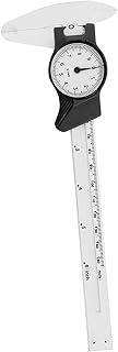 Calibrador Vernier con Esfera de Plástico, Calibre para Medición Rápida, Herramienta Profesional de 0-150 Mm, Color Amarillo (Blanco)