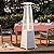 Pyramid Patio Heater with Wheels, Quartz Glass Tube Outdoor Heaters for Patio with Triple Protection System, CE & ETL Certified, 89 Inch LP Propane Tower Heater T for Commercial Residential, Silver