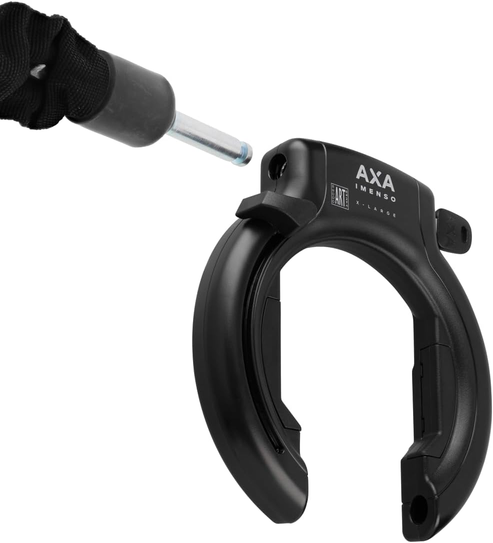 AXA Imenso X Large Frame Lock - Key is Non-Removable - Wide Opening 70mm - Security Level 12 - Can be Combined with Chain
