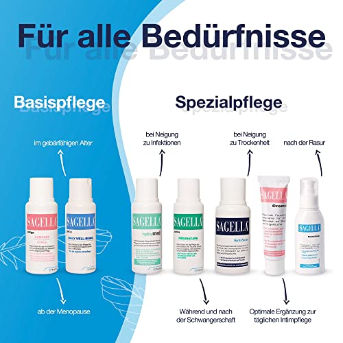 Sagella® Sensitive, Pflegebalsam für Frauen, verhindert Rasierpickel und Rasurbrand, für ein angenehmes Hautgefühl, 100 ml