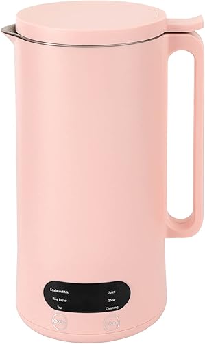 SNKOURIN Máquina de leche de soja mini exprimidor de leche de frutos secos con acero inoxidable y cuchilla temporizador calentamiento y limpieza