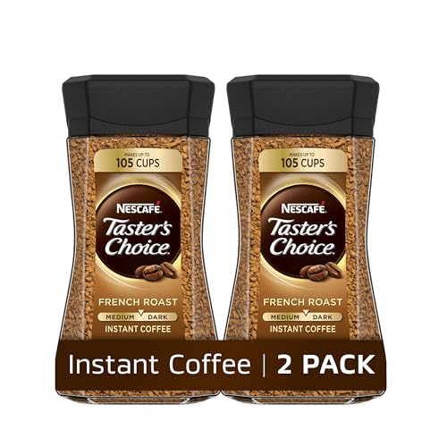 NESCAFÉ Taster's Choice Instant Coffee, Dark Roast, French Roast,...