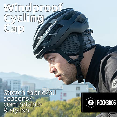 ROCKBROS Winter Cycling Skull Cap for Men Bike Helmet Liner Earflap Thermal Beanie Women Running Skiing Grey - Image 3