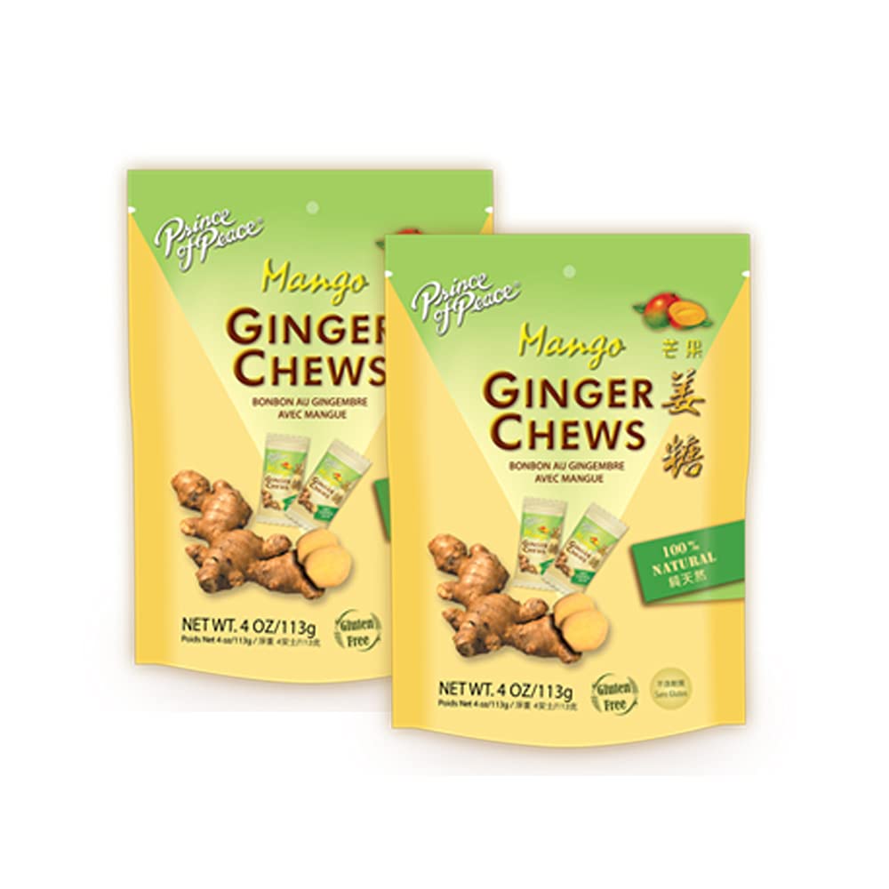 Prince of Peace Ginger Chews With Mango, 4 oz. Candied