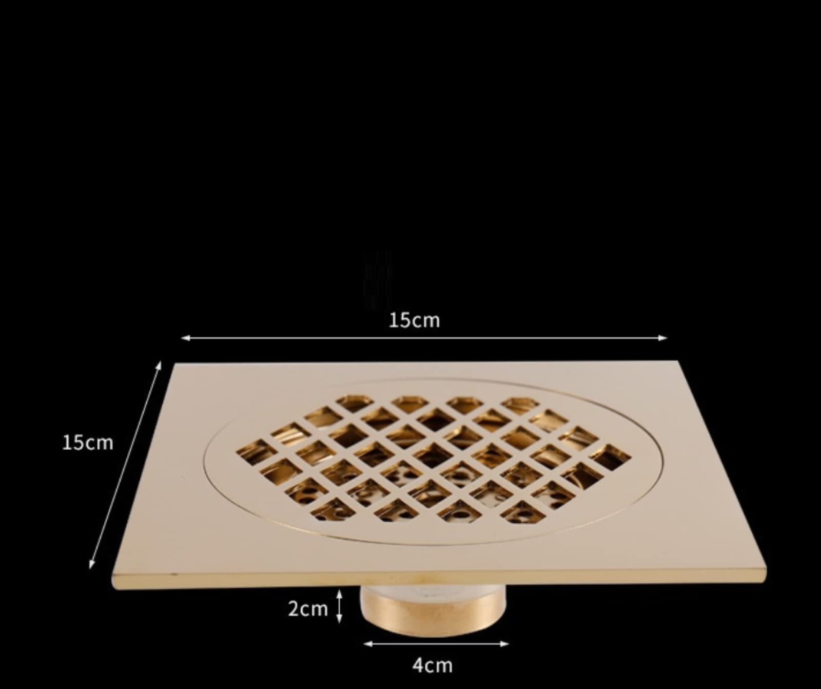 Cuadrado De Desagüe De Piso Todo El Desagüe De Piso De Cobre 15x15 Desagüe del Piso del Baño Lingge Desagüe del Piso De La Cocina Todo El Desagüe del Piso De Cobre Drenaje De Piso De Alto Estándar G