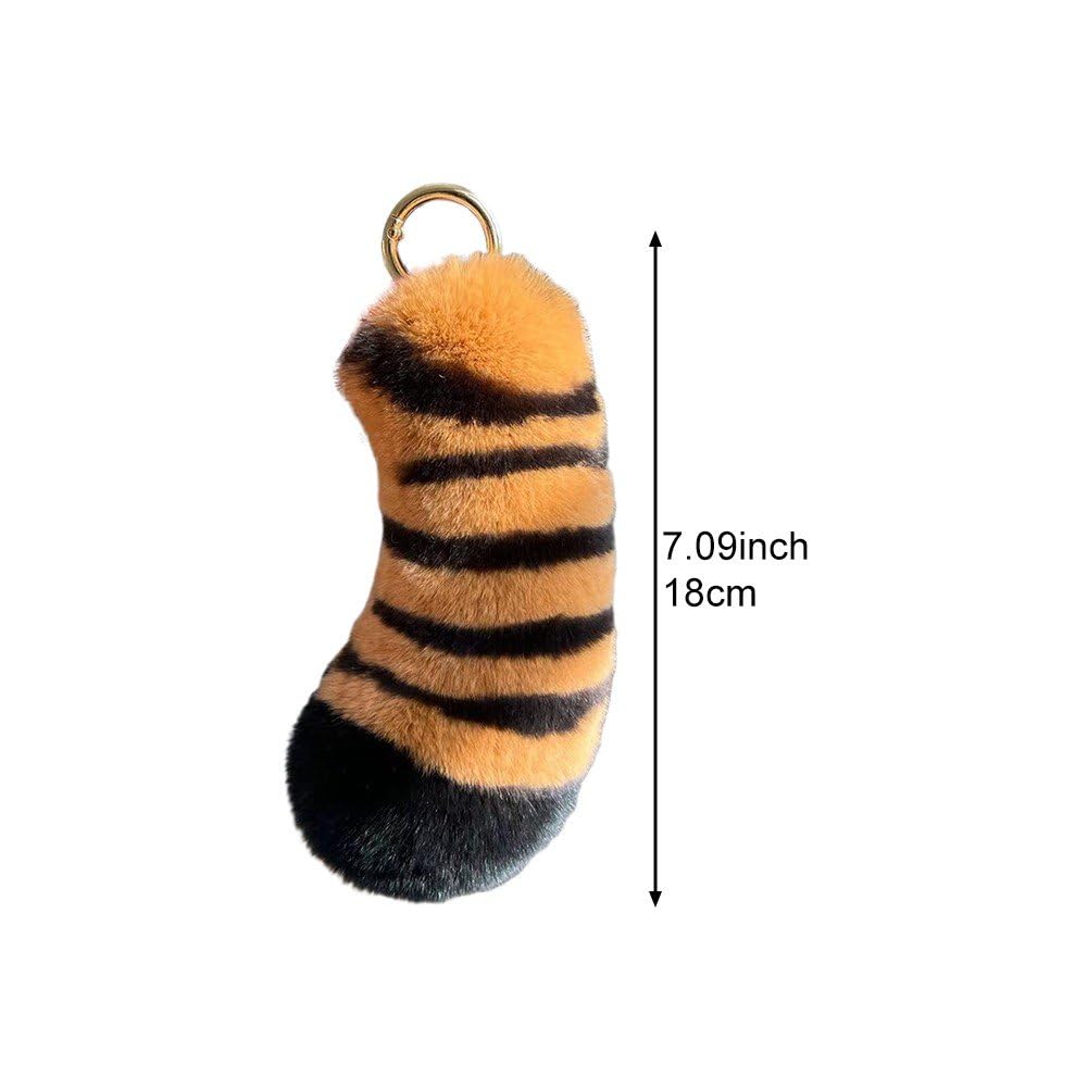 Amazon.co.jp: Kopexis しっぽ 虎 キーホルダー ふわふわ 尻尾 可愛い